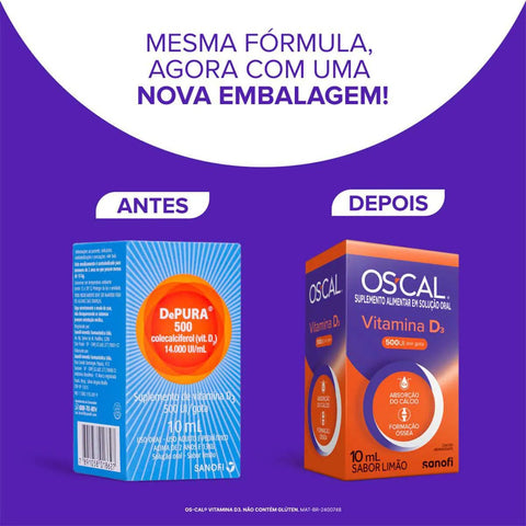 Vitamina D Oscal 500UI - 10 mL - Gotas