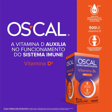 Vitamina D Oscal 500UI - 10 mL - Gotas