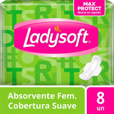 Absorvente Ladysoft Normal  Com Abas - Cobertura Suave - 8 Unidades