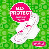 Absorvente Ladysoft Normal  Com Abas - Cobertura Suave - 8 Unidades