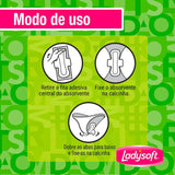 Absorvente Ladysoft Normal  Com Abas - Cobertura Suave - 8 Unidades