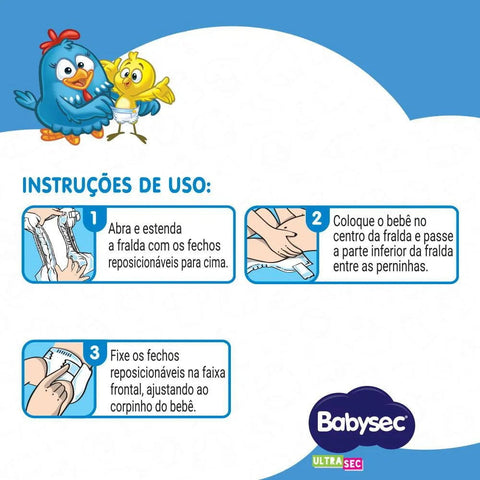 Fralda Babysec Ultrasec Tamanho M - 38 Unidades