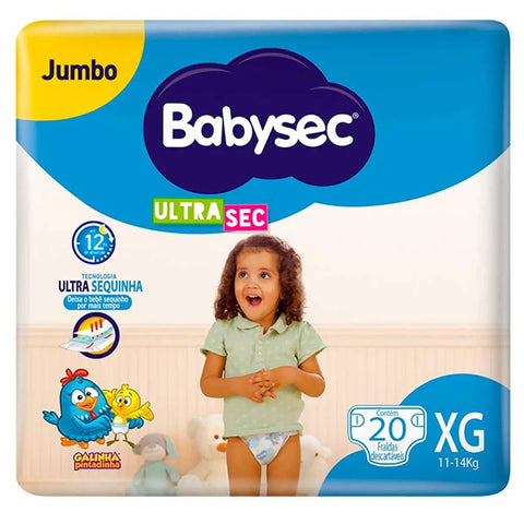 Fralda Babysec Ultrasec Tamanho XG - 20 Unidades
