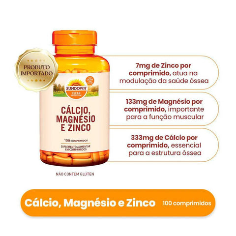 Calcio + Magnesio + Zinco 100 Unidades - Cápsula