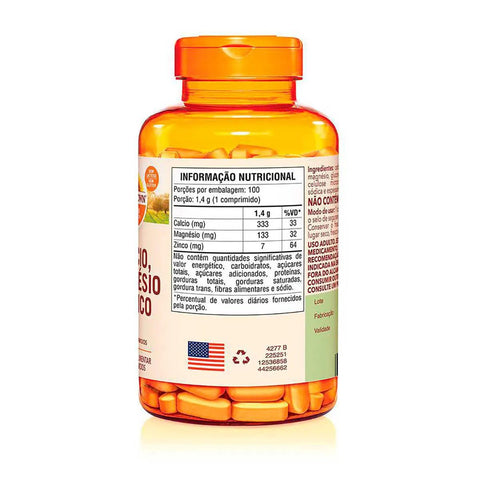 Calcio + Magnesio + Zinco 100 Unidades - Cápsula