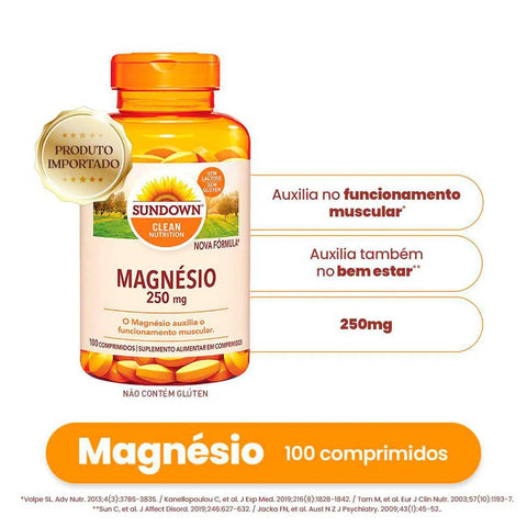 Magnesio (Sundown Naturals) 250mg - 100 Unidades - Comprimido