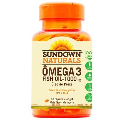 Ômega 3 (Sundown Naturals) 1000mg - 60 Unidades - Cápsula (A1)