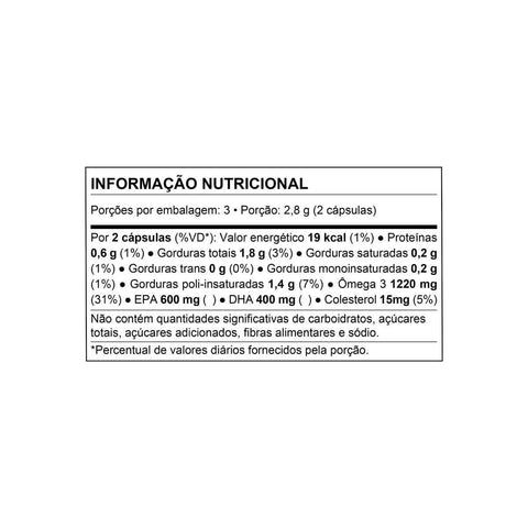 Ômega 3 1000mg Nutren - 60 Cápsulas