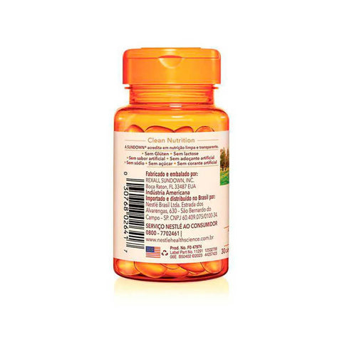 Vitmina E (Sundown Naturals) 400UI - 30 Unidades - Tablete