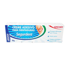 Segurdent Super Forte Creme Adesivo Para Dentaduras Com 40g