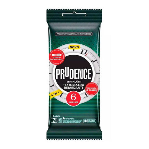 Preservativo Prudence Texturizado Retardante 6 unidades