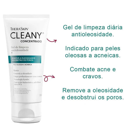 Cleany Gel de Limpeza Concentrado Antioleosidade 150ml