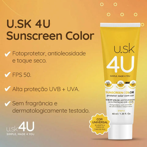U Sk 4U Sunscreen Color F50 40 Ml