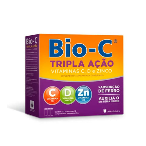 Bio-C Tripa Ação Zinco 30 Unidades - Efervescente