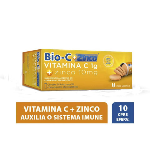Bio-C + Zinco 1g + 10mg - 10 Unidades - Efervescente