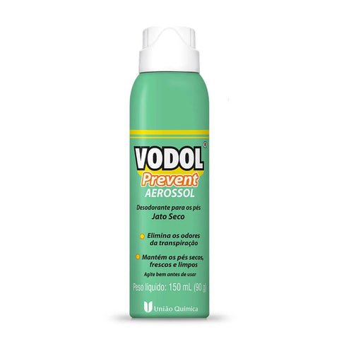 Desodorante Para Pés Vodol Prevent Aerossol, 1 Unidade Com 150Ml