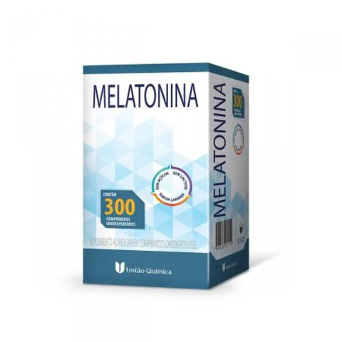 Melatonina (União Química) 0,21mg - 300 Unidades - Comprimido - Sabor Laranja