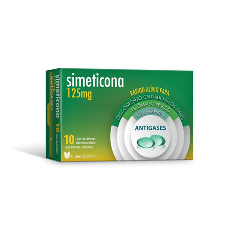 Simeticona (União Química)  125mg - 10 Unidades - Cápsula