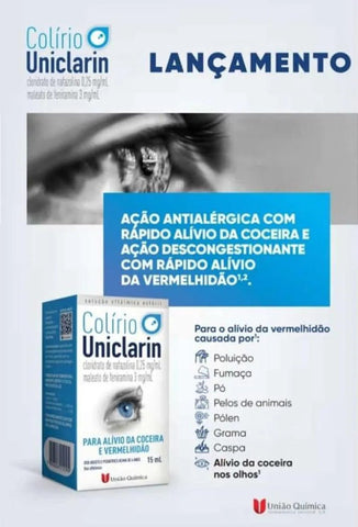 Uniclarin  0,25mg/mL + 3mg/mL - 15 mL - Solução