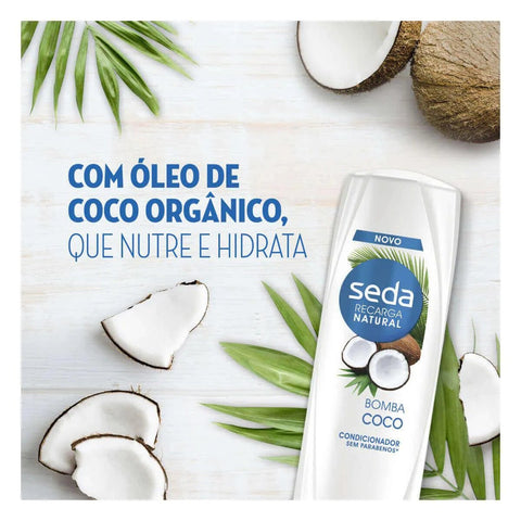 Condicionador Seda Recarga Natural Bomba Coco 325Ml