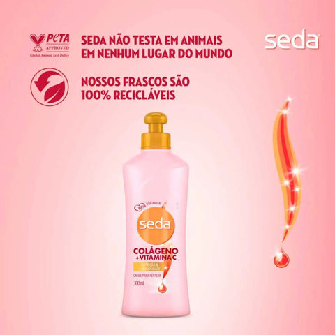 Creme de Pentear Seda By Niina Secrets Colágeno e Vitamina C 300Ml