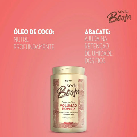 Creme Para Pentear Seda Boom Volumão Power 1kg