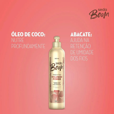 Creme Para Pentear Seda Boom Volumão Power 350ml