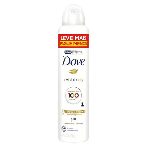 Desodorante Antitranspirante Feminino Dove Invisible Dry, 1 Unidade Com 250Ml, Leve Mais Pague Menos
