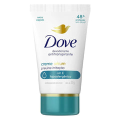 Desodorante Antitranspirante Creme Dove Creme Sérum Feminino 48h Vitamina e Hipoalergêncio 50g