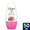 Unilever Desodorante Antitranspirante Feminino Dove Go Fresh, Romã e Verbena, Roll-On, 1 Unidade Com 50Ml