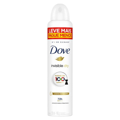 Desodorante Antitranspirante Feminino Dove Invisible Dry, 1 Unidade Com 250Ml, Leve Mais Pague Menos