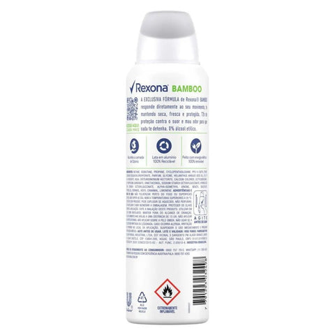 Desodorante Antitranspirante Feminino Rexona Motionsense Bamboo, Aerossol, 1 Unidade Com 150Ml