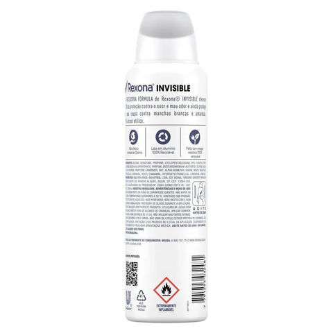 Desodorante Antitranspirante Feminino Rexona Motionsense Invisible, Aerossol, 1 Unidade Com 150Ml