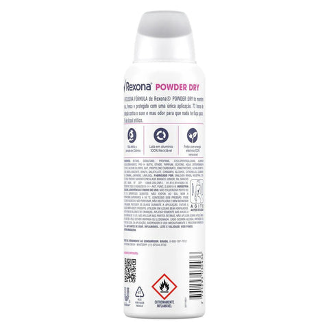 Desodorante Antitranspirante Feminino Rexona Motionsense Powder Dry, Aerossol, 1 Unidade Com 150Ml