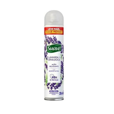 Desodorante Antitranspirante Feminino Suave Lavanda e Erva-Doce, Aerossol Com 200Ml