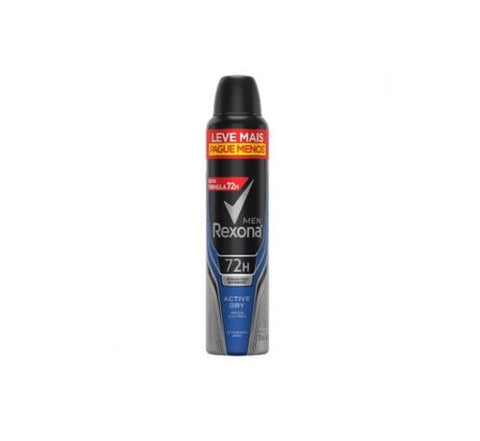 Desodorante Antitranspirante Masculino Rexona Men Aactive Dry, Aerossol, 1 Unidade Com 250Ml, Leve Mais Pague Menos