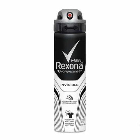 Desodorante Antitranspirante Masculino Rexona Men Invisible, Aerossol, 1 Unidade Com 150Ml