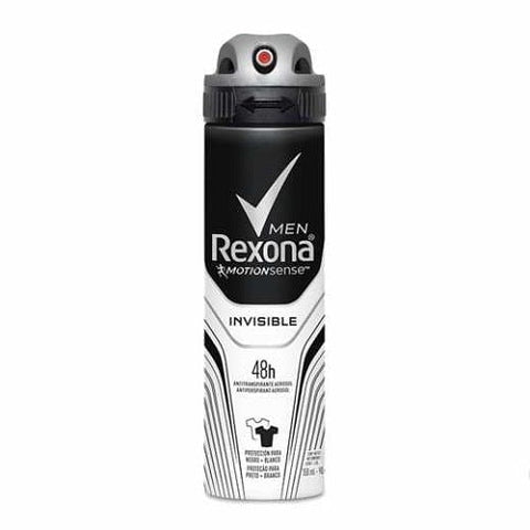 Desodorante Antitranspirante Masculino Rexona Men Invisible, Aerossol, 1 Unidade Com 150Ml