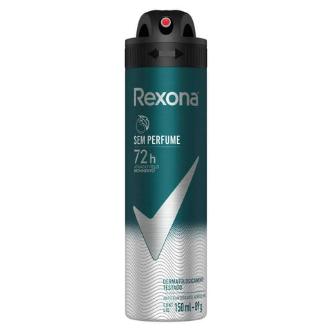 Desodorante Antitranspirante Masculino Rexona Men Sem Perfume, Aerossol, 1 Unidade Com 150Ml