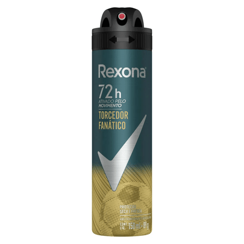 Desodorante Antitranspirante Masculino Rexona Men Torcedor Fanático, Aerossol, 1 Unidade Com 150Ml