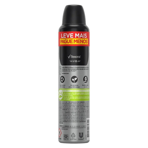 Desodorante Antitranspirante Masculino Rexona Men V8, Aerossol, 1 Unidade Com 250Ml