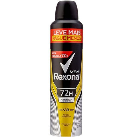Desodorante Antitranspirante Masculino Rexona Men V8, Aerossol, 1 Unidade Com 250Ml