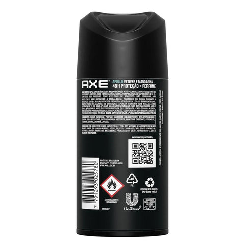 Desodorante Axe Body Spray Apollo, Aerossol, 1 Unidade Com 150Ml