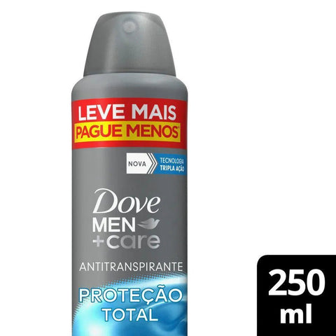 Desodorante Masculino Dove Men + Care Cuidado Total Aerossol, 1 Unidade Com 250Ml