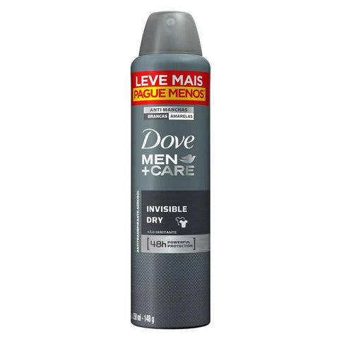 Desodorante Masculino Dove Men + Care Invisible Dry, Aerossol, 1 Unidade Com 250Ml, Leve Mais Pague Menos