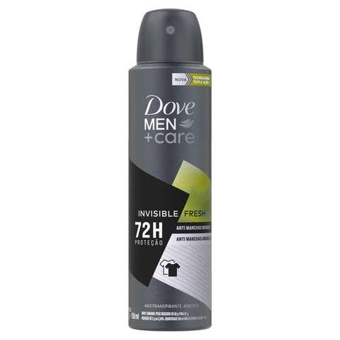 Desodorante Masculino Dove Men + Care Invisible Fresh, Aerossol, 1 Unidade Com 150Ml
