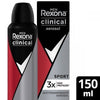 Desodorante Masculino Rexona Men Clinical Sport, Aerossol, 1 Unidade Com 150Ml