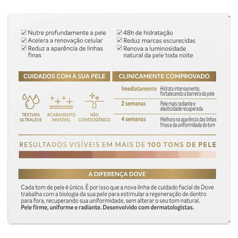Hidratante Facial Noturno Dove Regenerative 50g