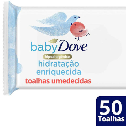 Lenço Umedecido BabyDove Hidratação Enrriquecida - 50 Unidades