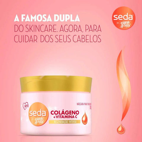 Máscara de Tratamento Seda By Niina Secrets Colágeno e Vitamina C 300G